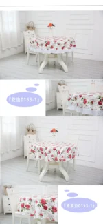 PVC Hotel Waterproof and Oil Proof Large Round Tablecloth Hotel Plastic Round Table Cloth Wash Free and Scald Proof Table