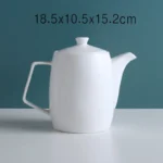 Ceramic Kettle European Style Simple White Coffee Pot Water 700-1000ml Teapot Hotel Water Ware Home Bar Decoration Drinkware