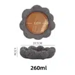 Black Cement Tableware Dinner Plate stone Sashimi sushi Disc Dry Ice Tray Plate Dessert Plates Dim Sum Dish Steak Plates