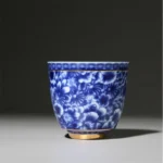 Chinese Jingdezhen Blue and White Porcelain Tea Cup, Small Tea Bowl, Ceramic Teacup, Coffee, Beer, Wine Mug, Household