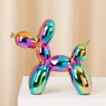 Vilead Ceramic Plating Balloon Dog Orange Figurines Animal Statue Handmade Sculpture Gold Sliver Modern Living Room Desk