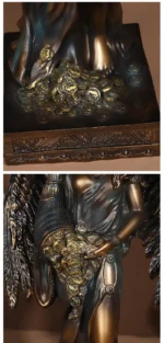 Resin Ornaments Blinded Greek Goddess Fortune Figurine Goddess of Good Fortune and Wealth Sculpture Home Office Decor