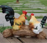 Creative Resin Rooster Hen Welcome Sign Decoration Items Home Livingroom Desk Sculpture Crafts Outdoor Garden Statue Accessories - Image 5