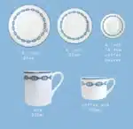 European Ceramic Western Dinner Plate Set, Steak Plate, Coffee Salad Tray, Dinnerware, Full Set, Simple Design, 10 ", 4 Pcs