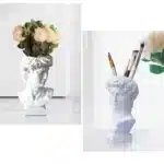 Nordic David Vase Hydroponic Vase Ornaments Flower Pot Makeup Brush Storage Bucket Photo Props Pen Holder Vintage Home Decor
