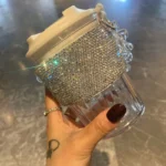 BlingBling Water Bottle 450ML Luxury Rhinestone Chain Bar Handheld Direct Drinking Coffee Mug Home Plastic Juice Beverage