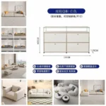 Modern Living Room Cabinet Modular Sideboard Storage Cabinets Combination TV Stand for Customizable Steel Frame Wood  Furniture - Image 8