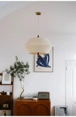 Wabi Sabi Hemp Rope Rattan Led Pendant Light For Living Room Dining Room Bar Hotel Wood Chandelier Hanging Lamp Fixture