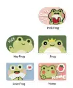40*60cm Bath Mat Cute Pink Cartoon Frog Bathroom Carpet Bathtub Entrance Waterproof Slip-resistant Foot Mats Toilet Shower
