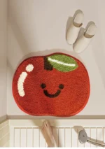Creative Fruit-shaped Bath Mat Thickened Flocked Microfiber Bathroom Rug Non-slip Water-absorbent Quick-drying Foot Mat