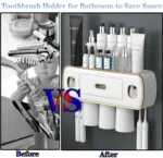 Magnetic Adsorption Inverted Toothbrush Holder 2 Automatic Toothpaste Squeezer Dispenser Storage Rack Bathroom Accessories