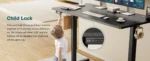 JHK Electric Adjustable Height Standing Computer Desk Ergonomic Sit Stand Up Down Computer Table Workstation For Home Office