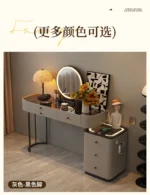 Modern dressing table with mirror and two drawers in white painted finish for bedroom use