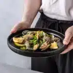 Nordic Ceramic Tableware Matte Glazed Japanese Style Ins Style Dishes Sets Salad Soup Bowl Flat Plate Dinnerware Dinner Set