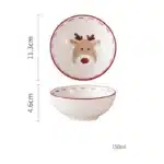 Creative Christmas Ceramic Cookies Jar Rectangular Dinner Plate Round Santa Claus Tableware Household Dessert Fruit Snack