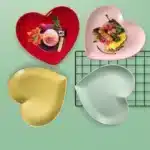 Creative Heart Ceramic Dinner Cooking Dishes Home Barbecue Salad Plate Oven Dessert Cake Plate Hotel Restaurant Tableware