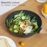 US Shipping Ceramic Cookware Sets Non Stick 15 PCS Pots and Pans Set Kitchenware – base detail