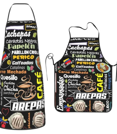 Arepas Venezuela Apron Chef Cooking Cuisine Tablier Waterproof Bib Kitchen Cleaning Pinafore for Women Men Painting