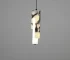 Luxury Black Cylinder Natural Stone Pendant Lamp High-end Bedside LED Chandelier Living room Decoration Home Hanging Lights