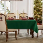 Tablecloth Polyester Washable Table Cover Pure Color Tablecloths for Rectangle Table Baby Shower Kitchen Party Wedding