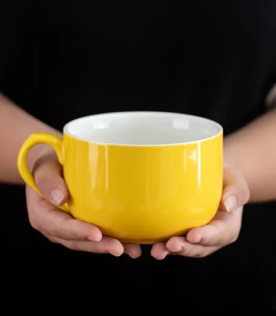 750ml Large Capacity Ceramic Milk Coffee Mug With Spoon Breakfast Oatmeal Milk Tea Ceramic Cup Instant Noodles Bowl For Gifts