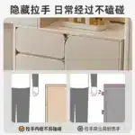Solid Wood Dressing Table with Mirror and Stool - White – styled in a modern Vanities setting