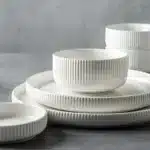 Nordic Ceramic Tableware Matte Glazed Japanese Style Ins Style Dishes Sets Salad Soup Bowl Flat Plate Dinnerware Dinner Set