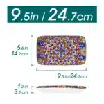 vancasso 6/12 Piece Porcelain Rectangular Serving Plates Bohemian 8.5inch Dinner Plates Set for Beef/Food/Noodles/Pasta 6