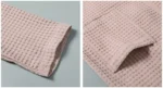 Cotton Terry Robe for Spring and Summer Thin Morning Robe Long Sleeve Waffle Bathrobe Hotel Beauty Bath Towel for Couples