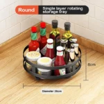 Rotatable Kitchen Storage Rack kitchen Accessories Spice Storage Rack Clean Storage 360 Degrees Rotatable Organizer