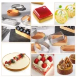 5PCS Square Shape Stainless Steel Perforated Tart Rings for Baking Puff Breads French Cake Mousse Tart Shell Mold Bakeware Rings - Image 6