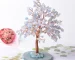 Aquamarine Lucky Tree Natural Crystal Tree Handmade Gemstone Decoration Agate Slices Stone Mineral Ornaments Office Decor