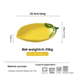Creative Lemon Plate Ceramic Fruit Dish Ins Style Home Dining Thai Restaurant Tableware – side view