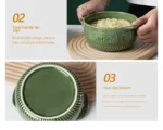 Creative Ceramic Bowls Cartoon Cat Dog Ceramic Noodle Bowls with Lids Cute Animal Soup Salad Fruit Bowl Box Decorative