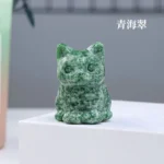 Obsidian Cat Crystal Figurines Cat Gifts Decor Gifts for Mom Women Men Lucky Cute Cat Statue Room Desk Decor - Image 11