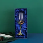 Creative Enamel Iris Glass cup Champagne Flutes Crystalline Party Gift Toasting Glass Goblet Crystal Anniversary unique mug