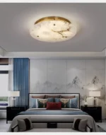 Modern natural marble ceiling lamp luxury home decoration room ceiling chandelier Nordic bedroom dining room Corridor