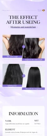 Magic Hair Vitamin Capsule Keratin Oil bottle with a measuring dropper on side.