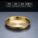 4 Sizes Deep Stainless Steel Meal Trays Round Dish Plates Barbecue Fruit Noodles Salad Mixing Dish Bowl Hotel Kitchen