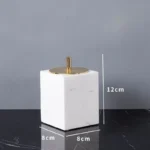 Minimalist Volakas White Natural Marble Set for Bathroom Luxury Soap Dispenser Toothbrush Holder Tray Bathroom Set