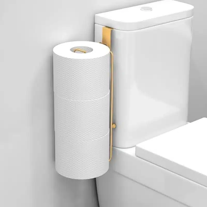 Toilet Paper Holder with Storagefor Tissue Wall Mounted Over The Tank Toilet Paper Holder Organizer Self Adhesive Toilet Paper