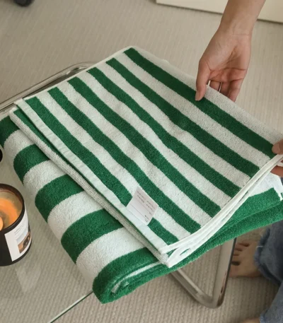 Stripe Pure Towels Absorbent Towels for Bathroom Skin-Friendly Soft Comfortable Kids Face Towel Hand Towel Beach Bath Towel