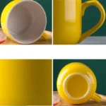 750ml Large Capacity Ceramic Milk Coffee Mug With Spoon Breakfast Oatmeal Milk Tea Ceramic Cup Instant Noodles Bowl For