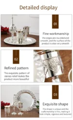 4pcs Set,Kiddush Wine Glass Cup and Tray,Havdalah Candle Holder,Besamim Spice Box Suitable for The End of The Sabbath