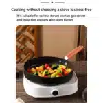24/26/28 cm xNon-stick Flat-bottomed Frying Pan Cast Iron Egg Steak Frying Pans Kitchen Cookware Anti-scald Handle Cooking