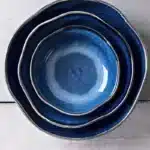 1 Pcs Bone China Bowl Tableware Blue Janpan Rice Soup Dinner Service Retro Ceramic Dinnerware Restaurant Home Kitchen