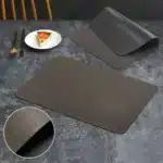 Luxury Placemat Leather Waterproof Double Layer Cowhide Western Food Mat Hotel Insulation Mat Placemats for Dinning Table