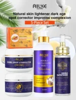 AILKE Glutathione 5-in-1 Women Skin Care Kit, With Body Lotion, Serum, Dark Spot Removal Cream, Body Cream, Brightening