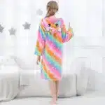 Blue Dinosaur Bath Robe for Boys 3 4 5 6 7 8 9 10 11 12 Years Shark Kids Bath Towel Robe Kigurumi Winter Baby Girls Bathrobe