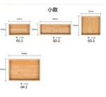 Elegant bamboo serving tray with Japanese-style square design, perfect for serving tea or fruit
